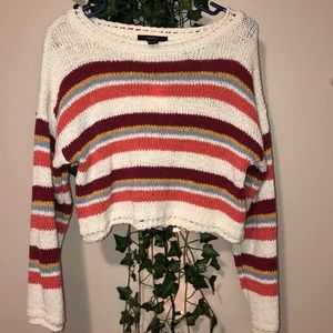 Multi-colored crop sweater